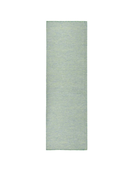 Tappeto da Esterni a Tessitura Piatta 80x250 cm Turchese