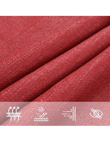Vela Parasole 160 g/m² Rossa 3x4 m in HDPE