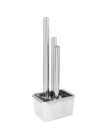 Fontana da Giardino Argento 48x34x123 cm in Acciaio Inox