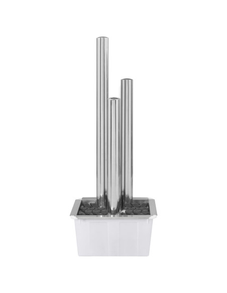 Fontana da Giardino Argento 48x34x123 cm in Acciaio Inox