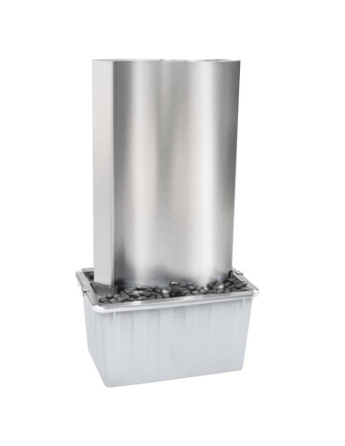 Fontana da Giardino Argento 60,2x37x122,1 cm in Acciaio Inox
