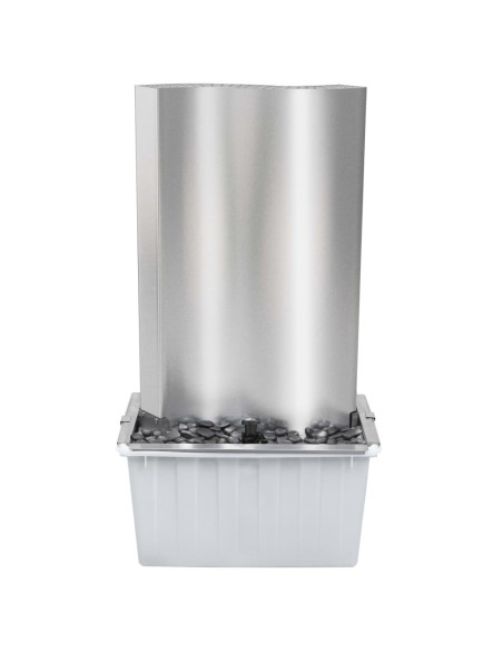 Fontana da Giardino Argento 60,2x37x122,1 cm in Acciaio Inox