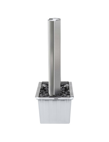 Fontana da Giardino Argento 60,2x37x122,1 cm in Acciaio Inox