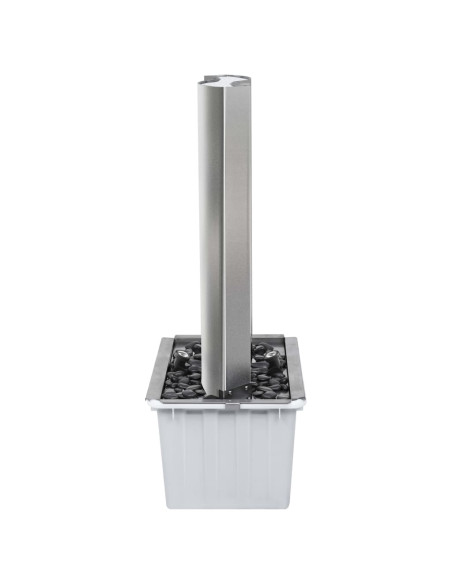 Fontana da Giardino Argento 60,2x37x122,1 cm in Acciaio Inox