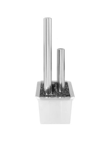 Fontana da Giardino Argento 48x34x88 cm in Acciaio Inox
