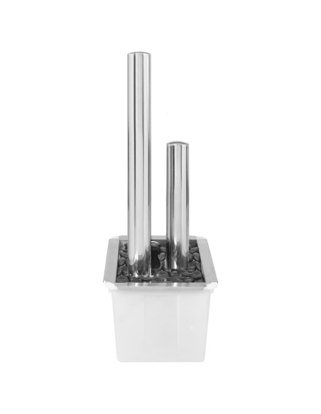 Fontana da Giardino Argento 48x34x88 cm in Acciaio Inox