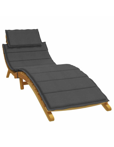 Cuscino per Lettino Prendisole Antracite Mélange 186x58x4cm