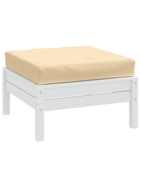 Cuscino per Pallet Beige Mélange 60x60x9,5 cm in Tessuto
