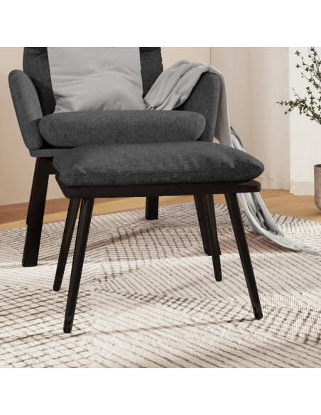 Sgabello Grigio Scuro 45x29,5x35 cm in Tessuto e Similpelle