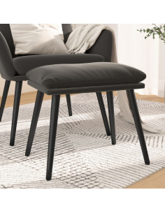 Poggiapiedi Grigio Scuro 45x29,5x35 cm in Velluto