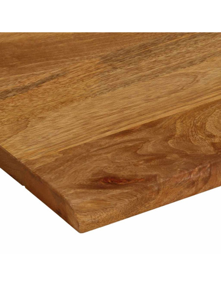 Piano Tavolo 100x80x3,8 cm Bordi Vivi in Legno Massello Mango