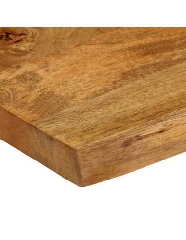 Piano per Tavolo 80x40x3,8cm Bordi Vivi in Legno Massello Mango