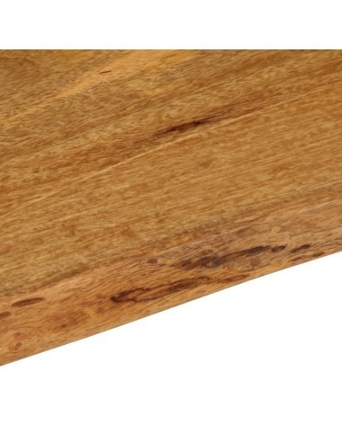 Piano per Tavolo 60x60x3,8cm Bordi Vivi in Legno Massello Mango