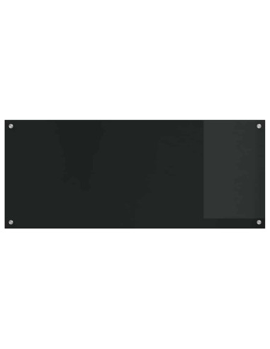 Schienale da cucina 2 pcs Nero 120 x 50 cm vetro temperato