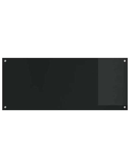 Schienale da cucina 2 pcs Nero 120 x 50 cm vetro temperato