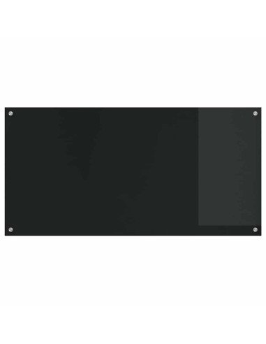 Schienale da cucina 2 pcs Nero 120 x 60 cm vetro temperato