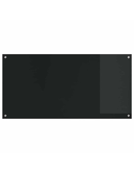 Schienale da cucina 2 pcs Nero 120 x 60 cm vetro temperato