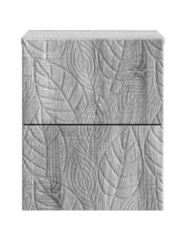 Mobiletto da notte a muro Sonoma grigio 34,5 x 33 x 40 cm