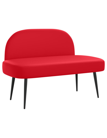 Panchina imbottita con schienale Rosso 110 x 60 x 76 cm