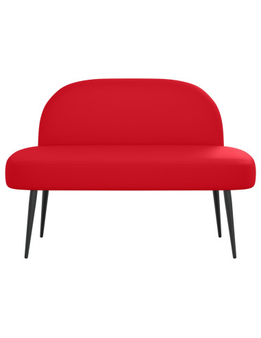Panchina imbottita con schienale Rosso 110 x 60 x 76 cm