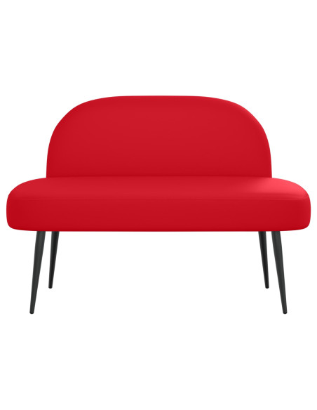 Panchina imbottita con schienale Rosso 110 x 60 x 76 cm