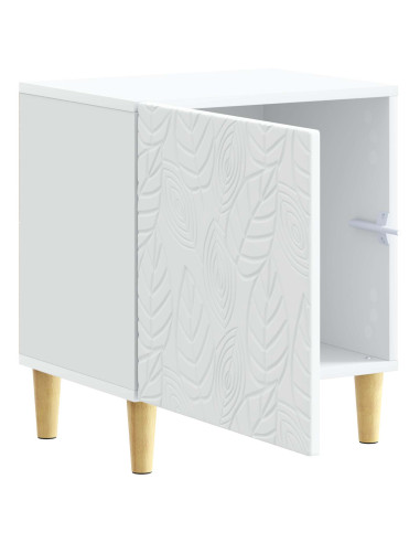 Comodino Bianco 43 x 34,5 x 50 cm Legno ingegnerizzato