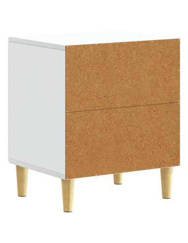 Comodino Bianco 43 x 34,5 x 50 cm Legno ingegnerizzato