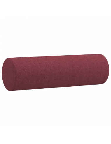 Set di Divani 4 pz con Cuscini Rosso Vino in Tessuto