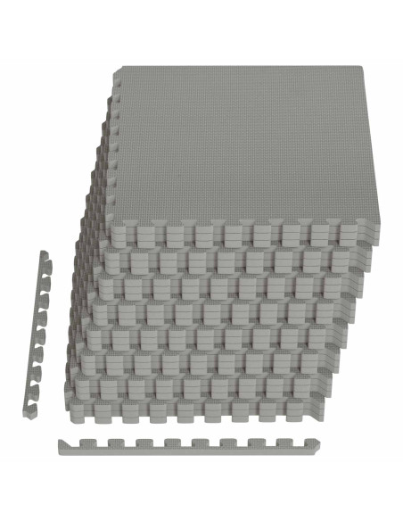 Tappeti 24 pcs Grigio 8,64 m² Schiuma EVA