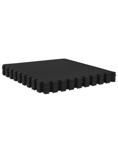 Tappeti 24 pcs Nero 8,64 m² Schiuma EVA
