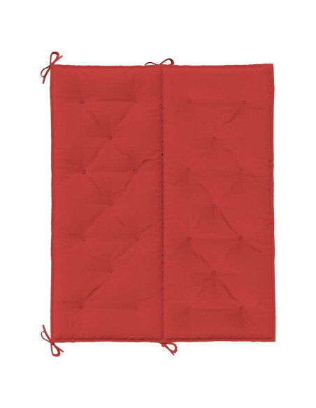 Cuscini per Panca 2 pz Rossi 120x50x7 cm in Tessuto Oxford