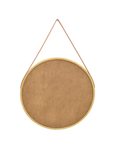 Specchio da Parete con Cinghia 60 cm Oro
