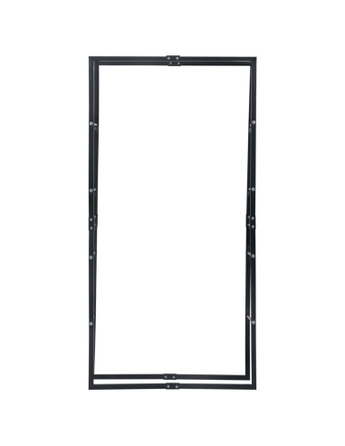 Rastrelliera per Legna da Ardere Nera 100x25x200 cm in Acciaio