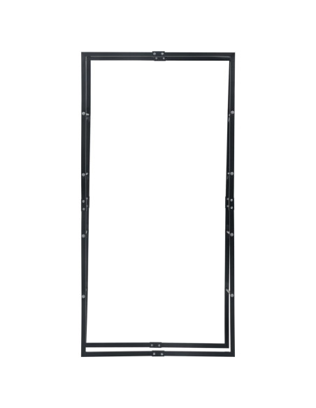 Rastrelliera per Legna da Ardere Nera 100x25x200 cm in Acciaio
