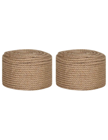 Spago in juta 2 pcs 100 m 2 Naturale 100% juta Tossa