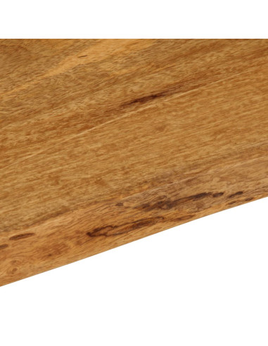 Piano Tavolo 50x40x2,5 cm Bordi Vivi in Legno Massello di Mango