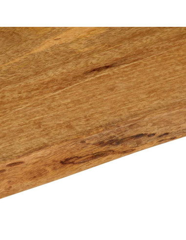 Piano Tavolo 100x60x2,5 cm Bordi Vivi in Legno Massello Mango