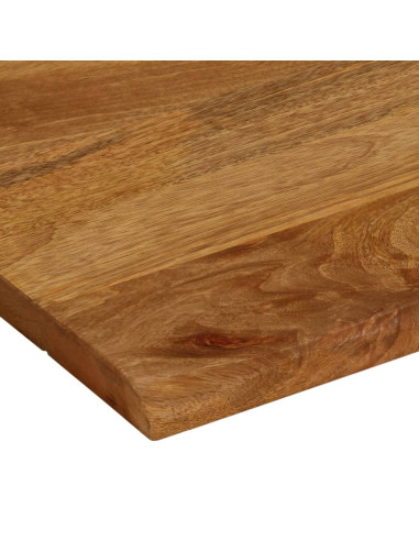 Piano Tavolo 100x80x2,5 cm Bordi Vivi in Legno Massello Mango