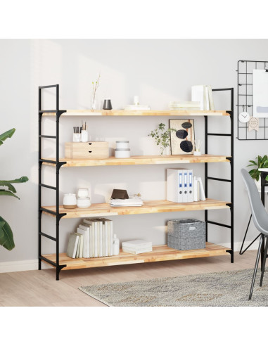 Mensole da Parete 4 pz 120x40x4 cm Legno Acacia Non Trattato