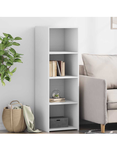 Credenza Bianca 40x41x124 cm in Legno Multistrato