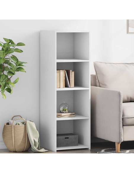 Credenza Bianca 40x41x124 cm in Legno Multistrato