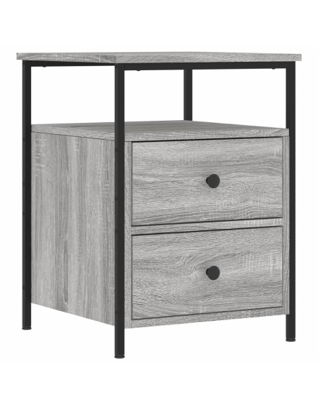 Comodino Grigio Sonoma 44x45x60 cm in Legno Multistrato