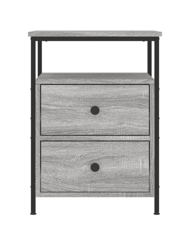 Comodino Grigio Sonoma 44x45x60 cm in Legno Multistrato