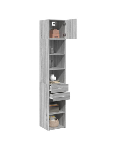 Mobile Sottile Grigio Sonoma 40x42,5x225 cm in Truciolato