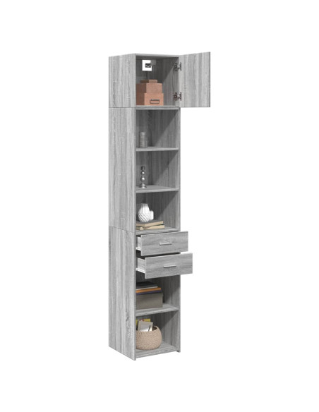 Mobile Sottile Grigio Sonoma 40x42,5x225 cm in Truciolato