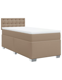 Giroletto a Molle con Materasso Cappuccino 90x190 cm Similpelle 2