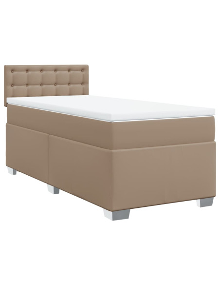 Giroletto a Molle con Materasso Cappuccino 90x190 cm Similpelle