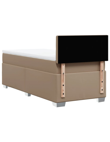Giroletto a Molle con Materasso Cappuccino 90x190 cm Similpelle