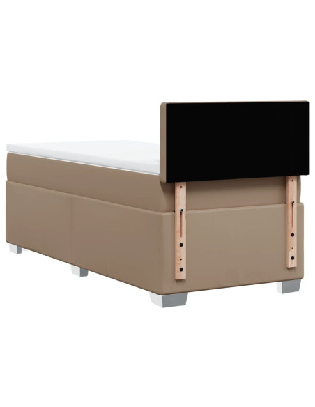Giroletto a Molle con Materasso Cappuccino 90x190 cm Similpelle
