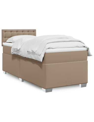 Giroletto a Molle con Materasso Cappuccino 90x190 cm Similpelle